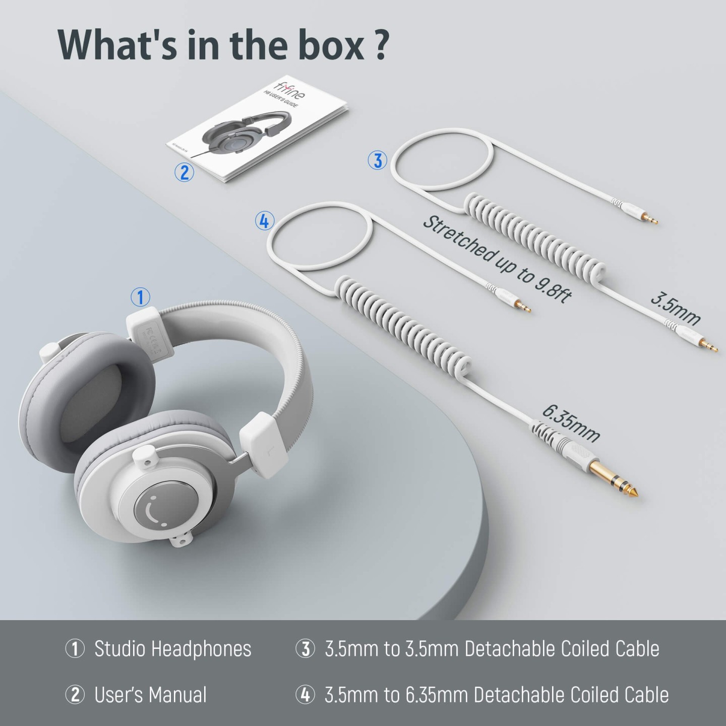 FIFINE H8 – Casque de studio 3,5 mm/6,35 mm