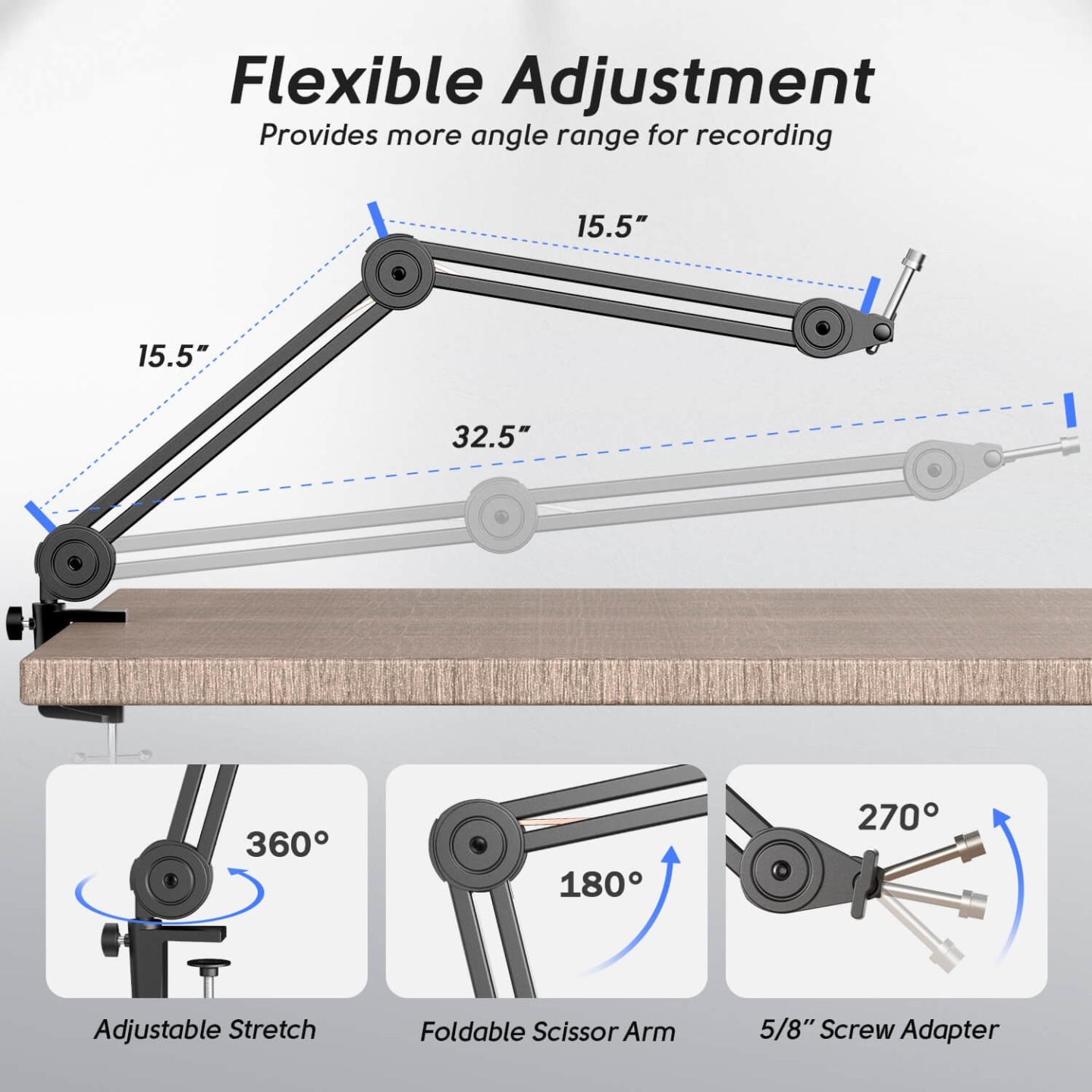 FIFINE BM63 – Bras articulé pour micro