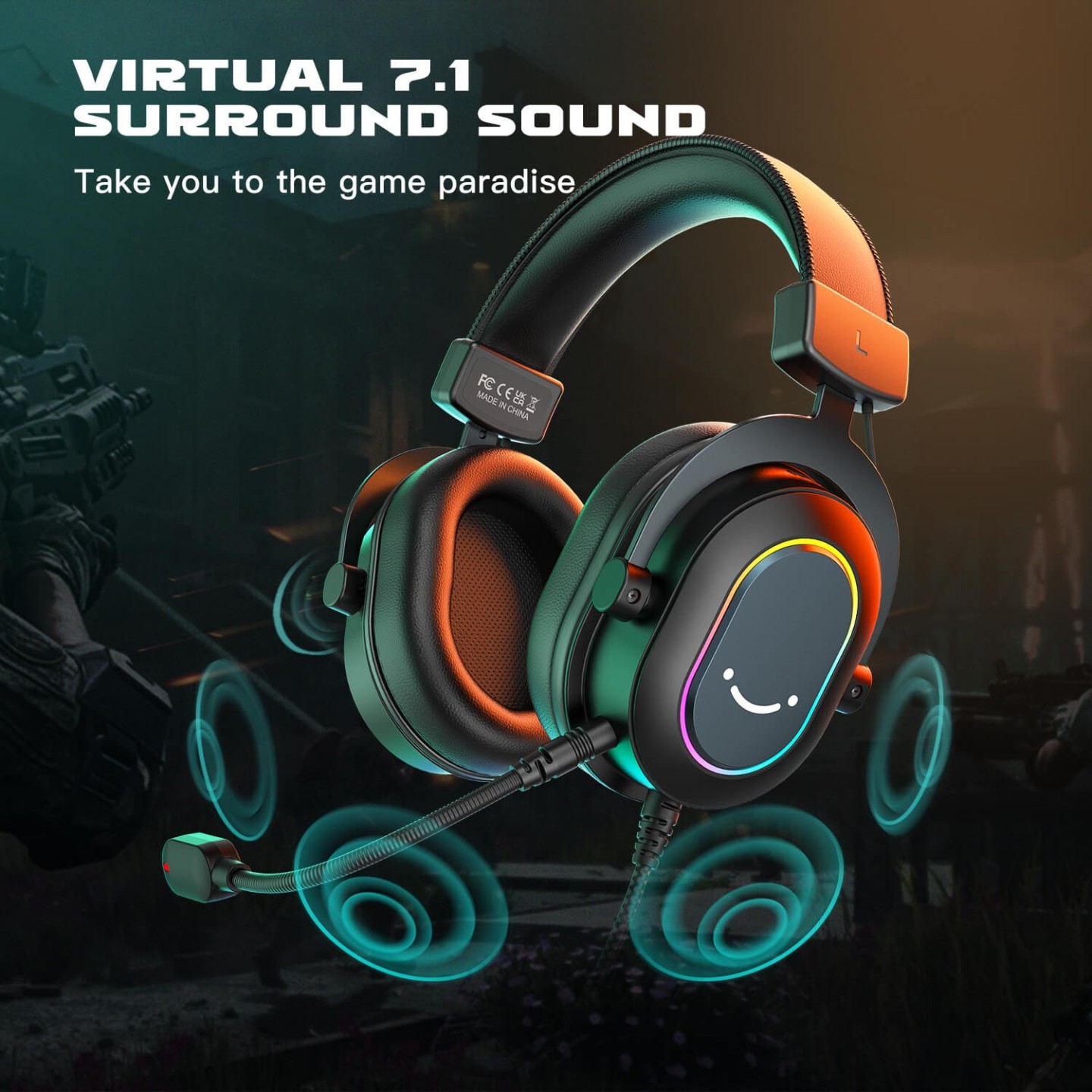 FIFINE AmpliGame H6 – Casque gaming filaire USB