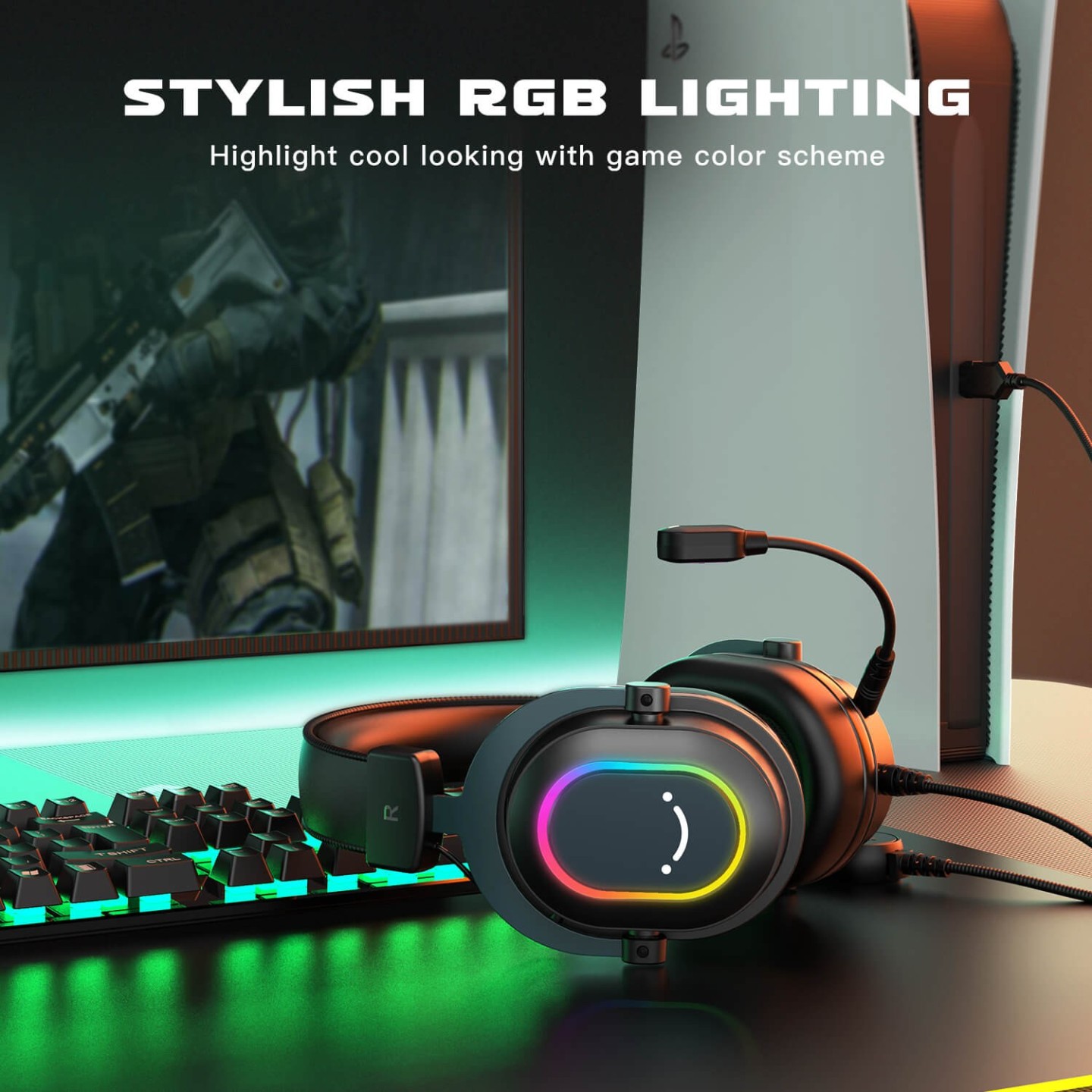 FIFINE AmpliGame H6 – Casque gaming filaire USB