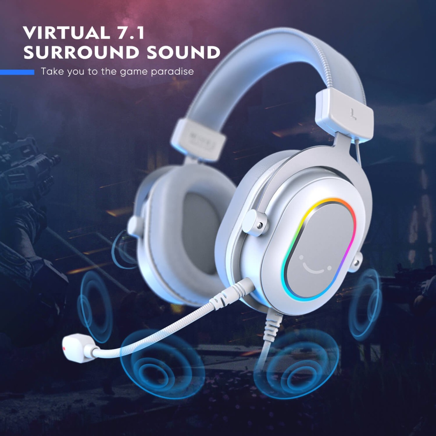 FIFINE AmpliGame H6 – Casque gaming filaire USB