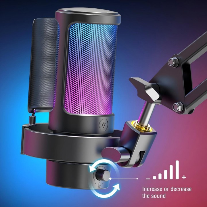 FIFINE AmpliGame A8 – Micro USB à condensateur RGB