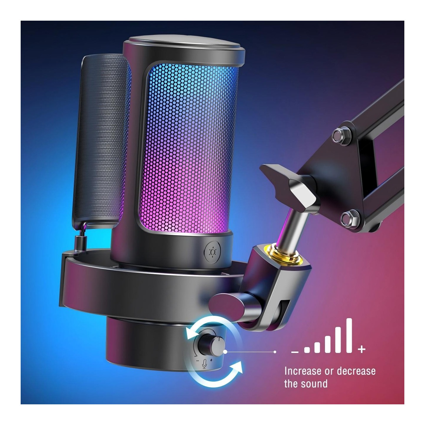 FIFINE AmpliGame A8 – Micro USB à condensateur RGB