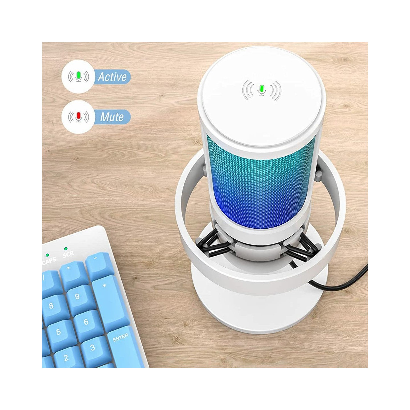 FIFINE AmpliGame A8 – Micro USB à condensateur RGB