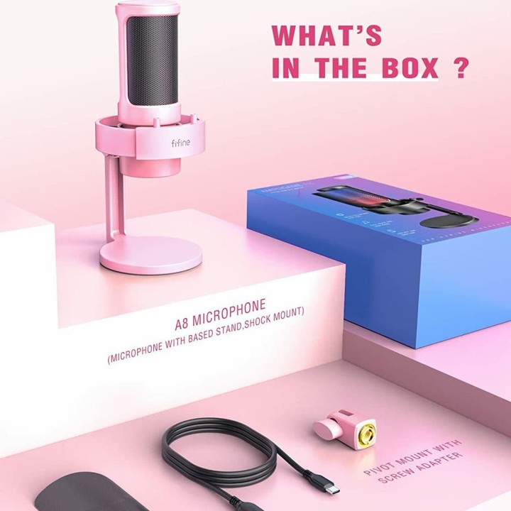 FIFINE AmpliGame A8 – Micro USB à condensateur RGB