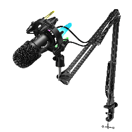 FIFINE K651 – Micro dynamique USB avec support RGB et bras articulé