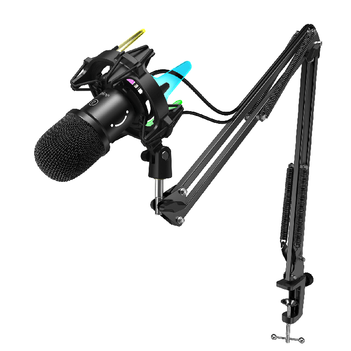 FIFINE K651 – Micro dynamique USB avec support RGB et bras articulé