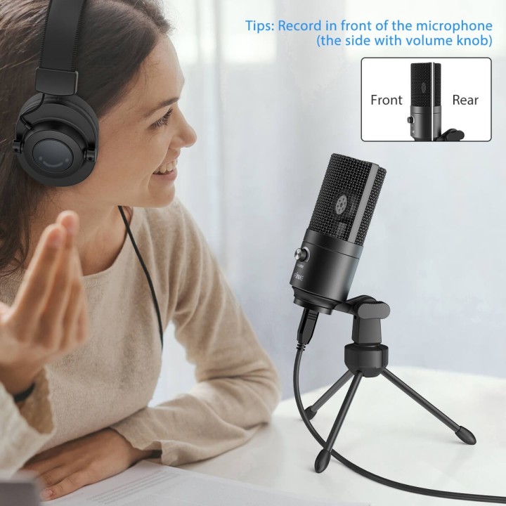 FIFINE K669B – Micro à condensateur USB avec trépied