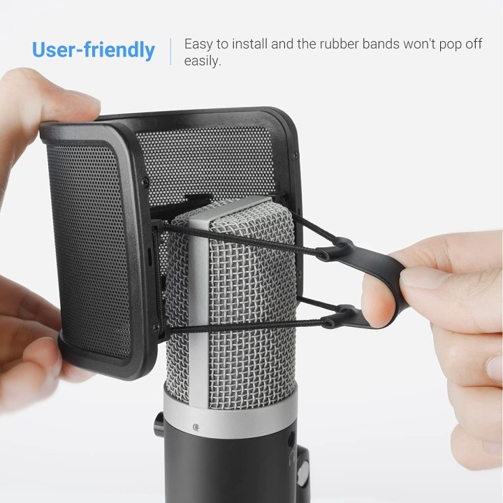 FIFINE U1 – Filtre anti-pop en U à maille métallique