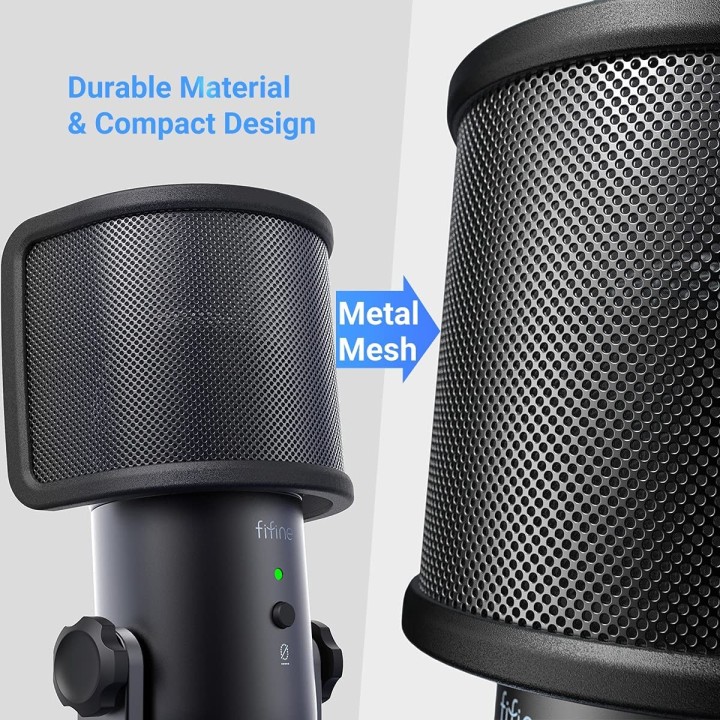 FIFINE U1 – Filtre anti-pop en U à maille métallique