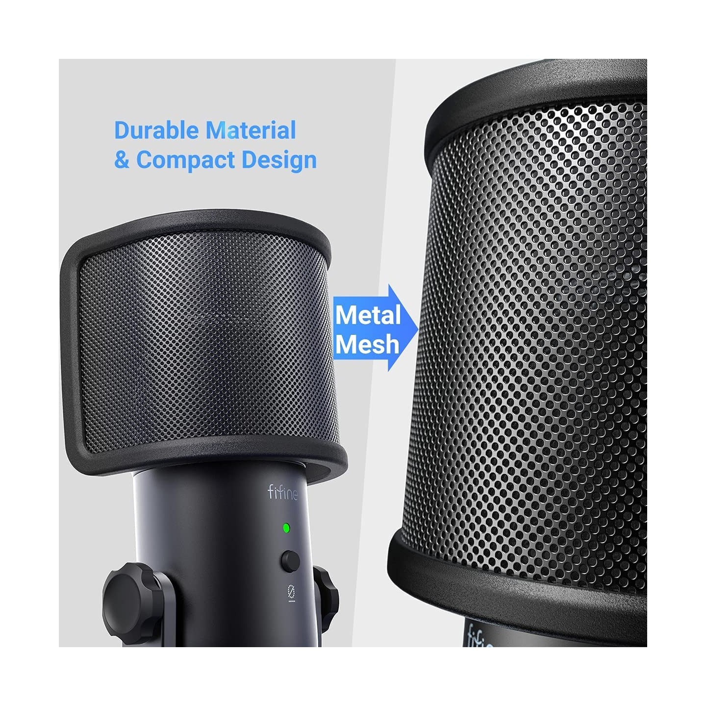 FIFINE U1 – Filtre anti-pop en U à maille métallique