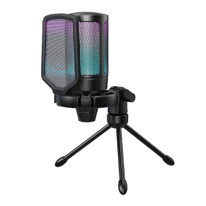 FIFINE AmpliGame A6V – Micro à condensateur USB RGB
