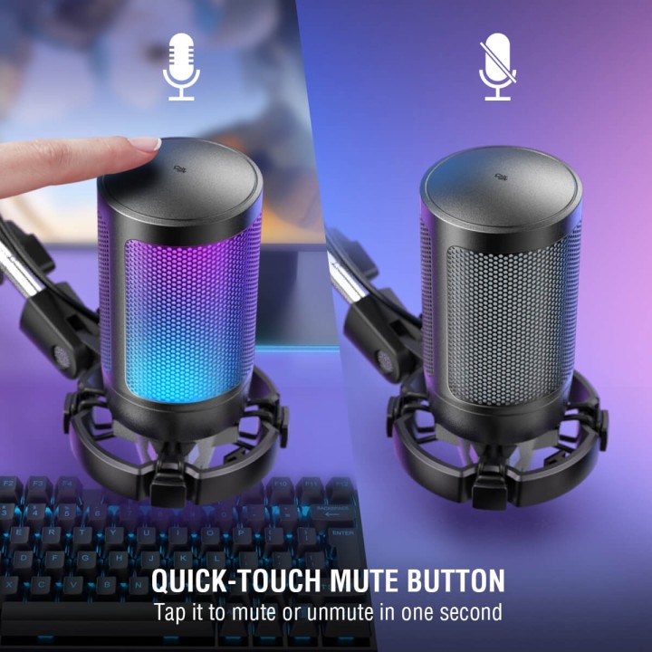 FIFINE AmpliGame A6V – Micro à condensateur USB RGB