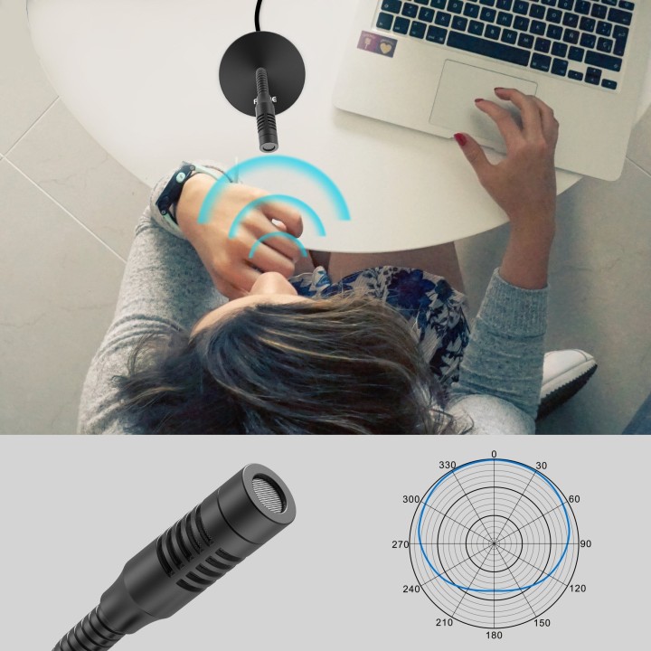 FIFINE K050 – Mini micro à condensateur USB à col de cygne