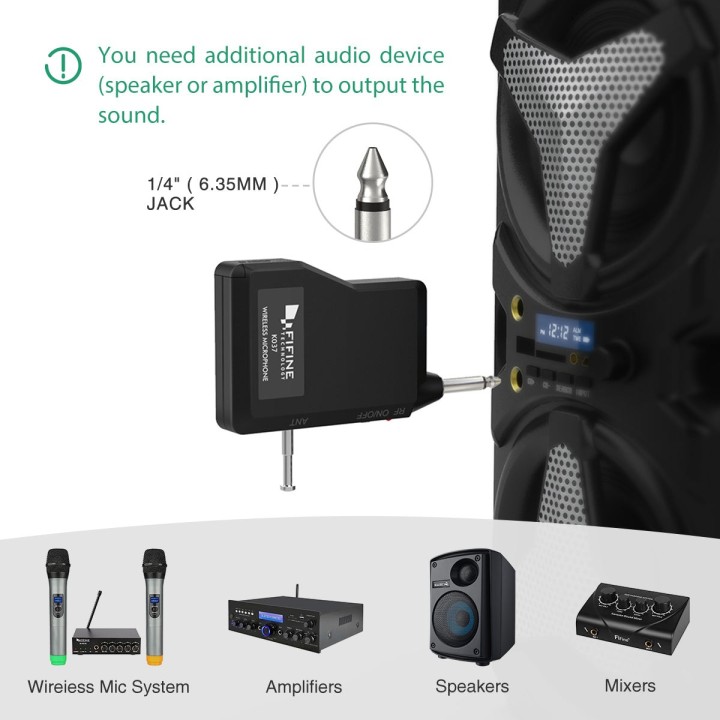 FIFINE K037B – Système sans fil avec micro-cravate et micro-casque