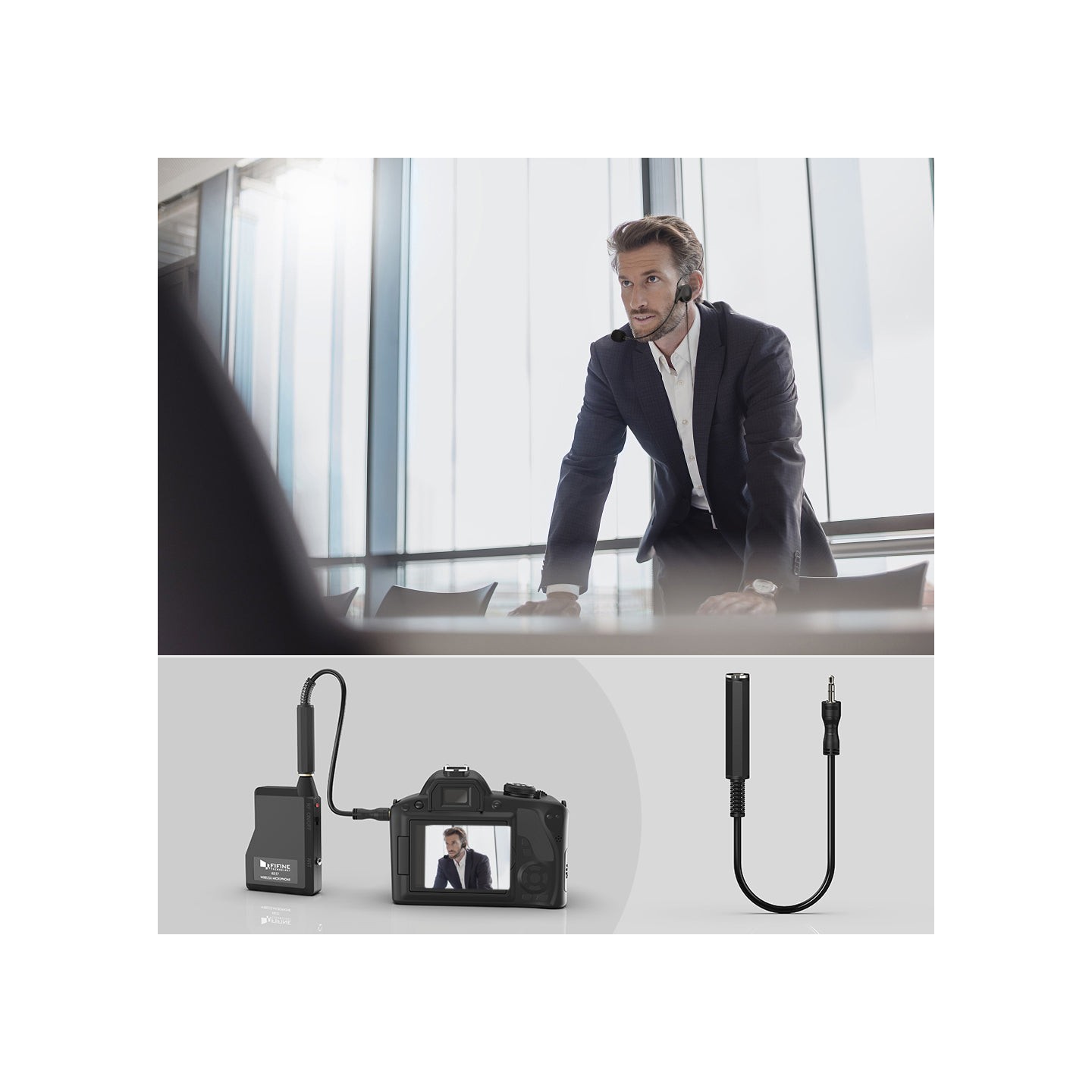 FIFINE K037B – Système sans fil avec micro-cravate et micro-casque