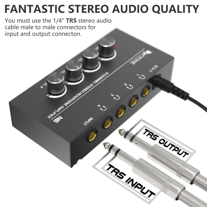 FIFINE N6 – Amplificateur pour casque à 4 sorties