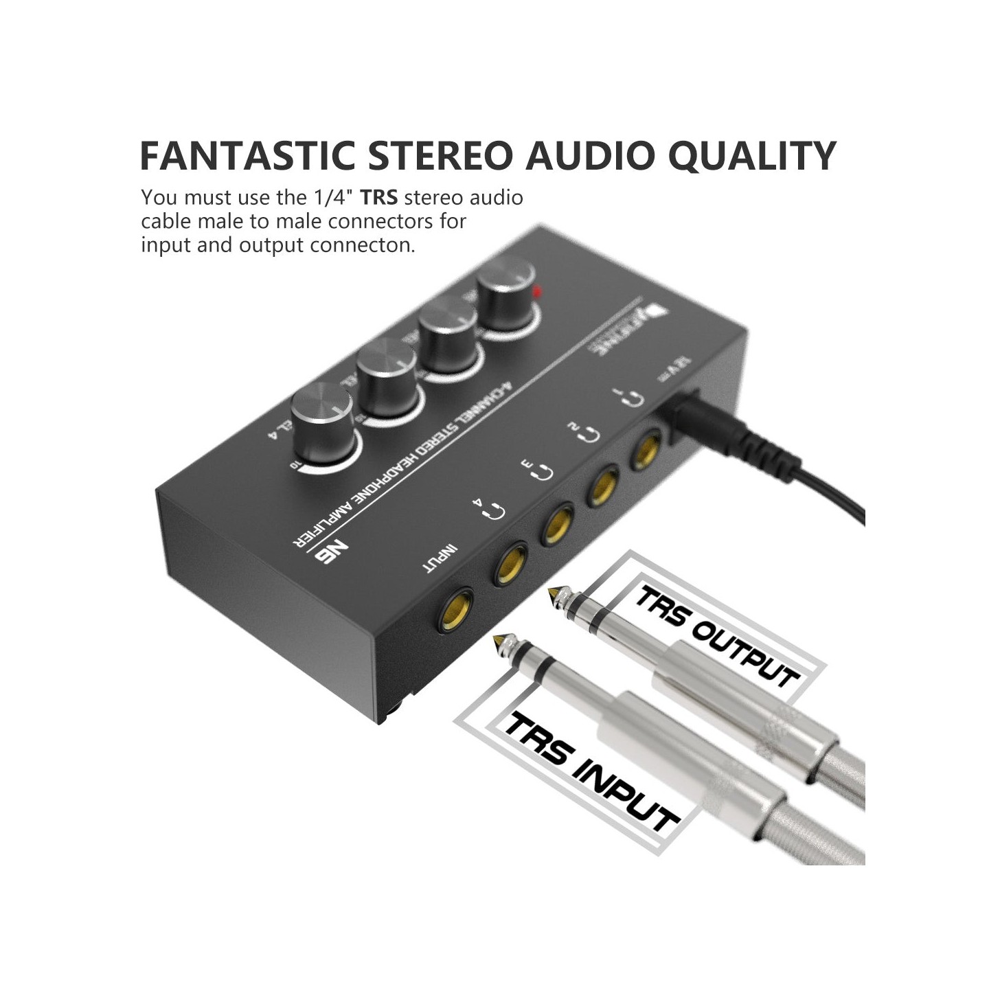FIFINE N6 – Amplificateur pour casque à 4 sorties