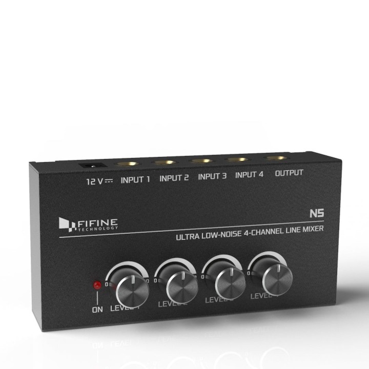 FIFINE N5 – Mixeur de ligne à quatre canaux