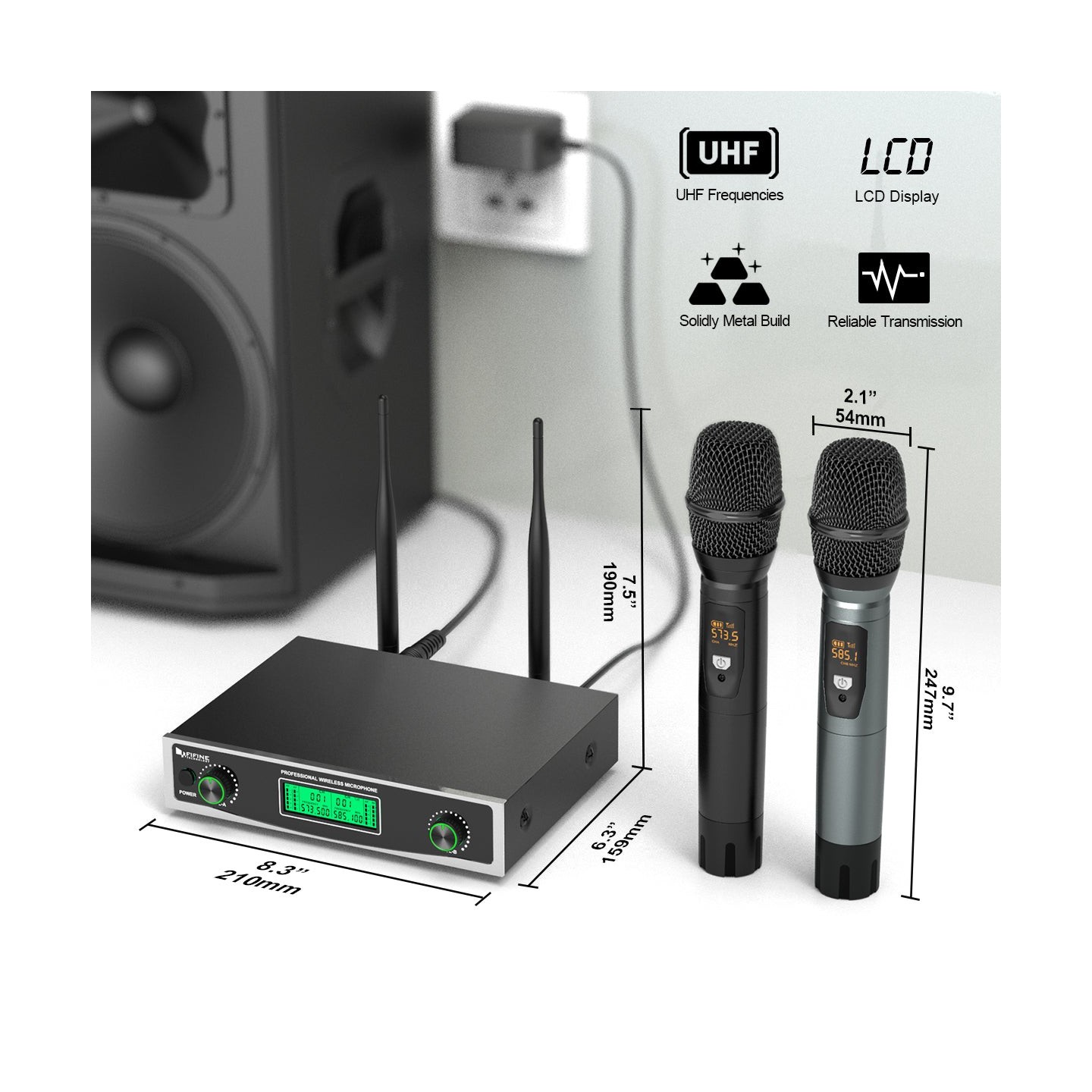 FIFINE K040 – Système de deux micros sans fil à main