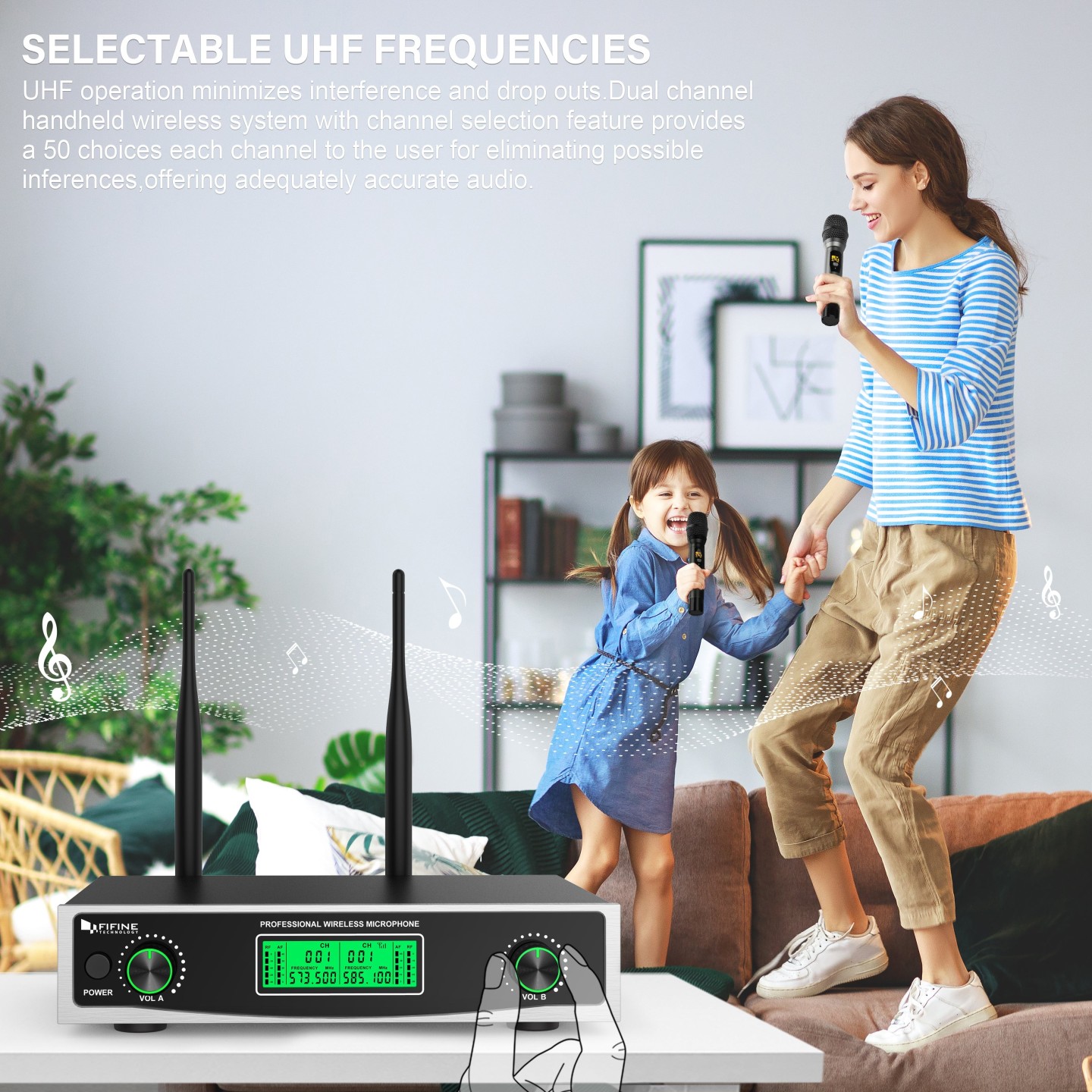 FIFINE K040 – Système de deux micros sans fil à main