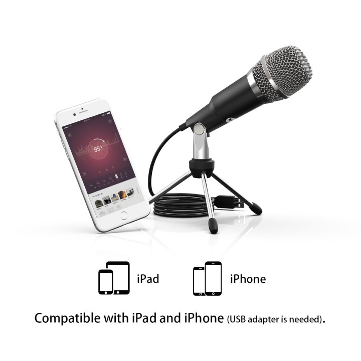FIFINE K668 – Micro à condensateur USB avec trépied