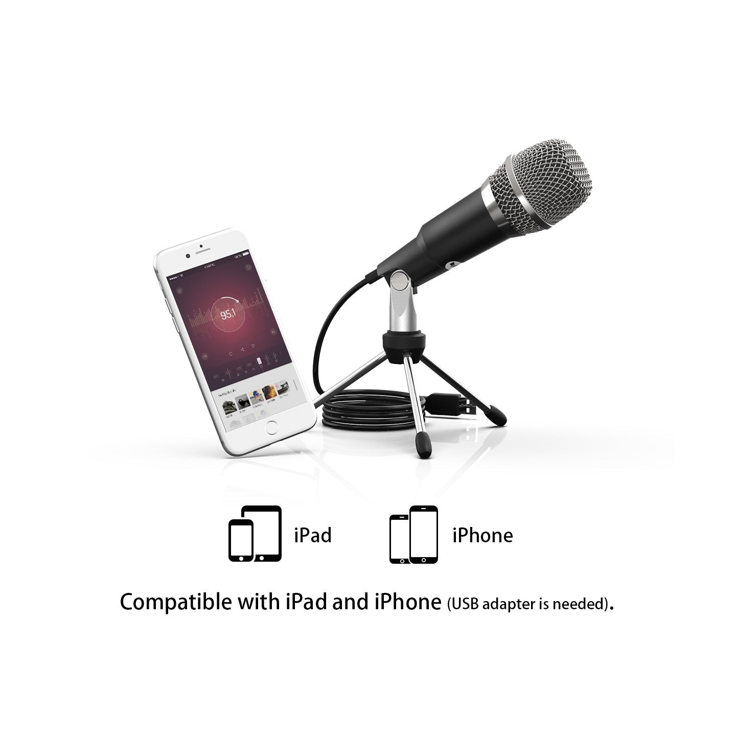FIFINE K668 – Micro à condensateur USB avec trépied