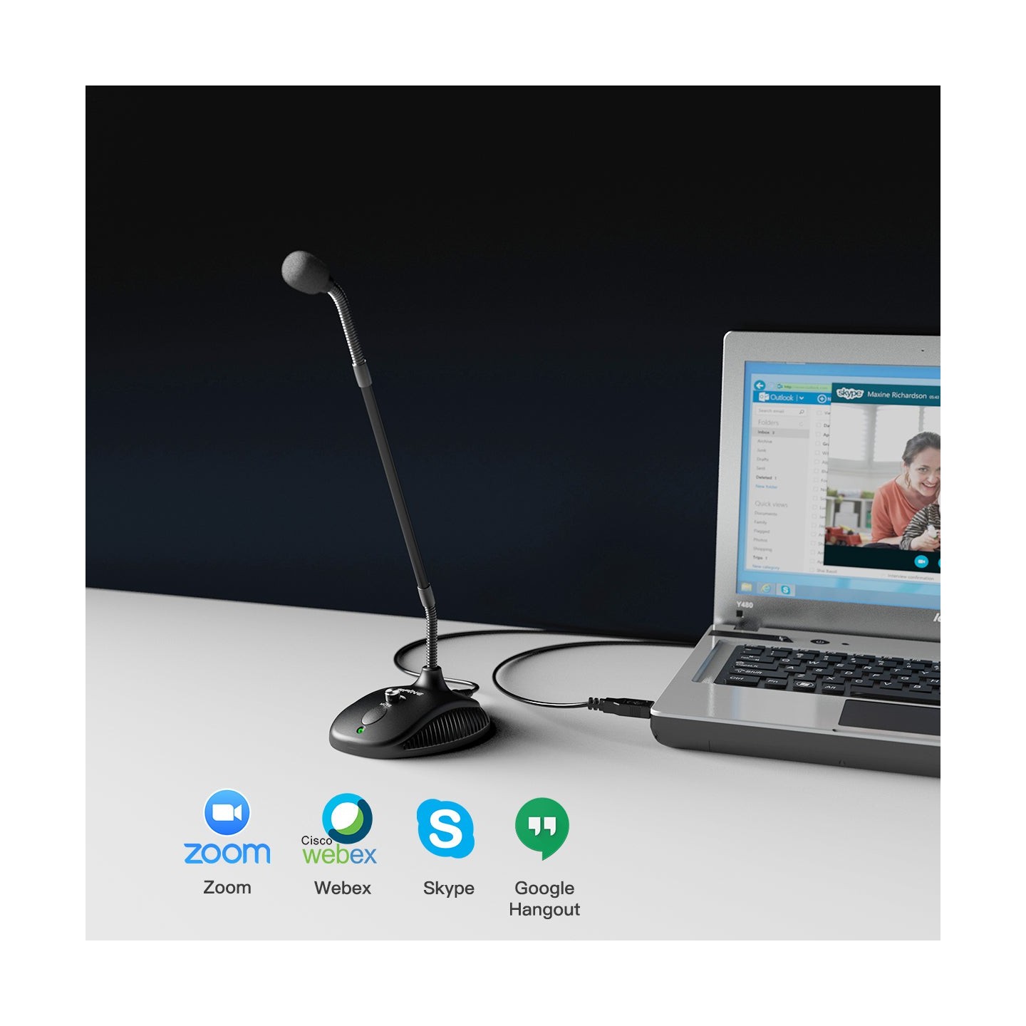 FIFINE K052 – Micro USB à col de cygne pour ordinateur