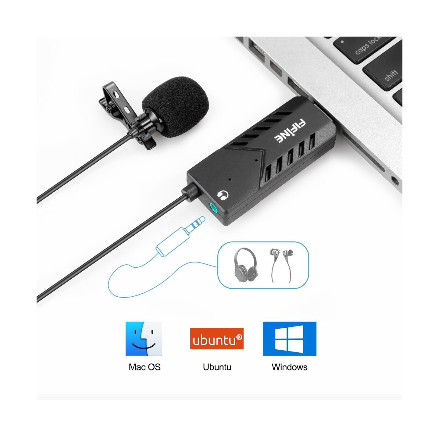 FIFINE K053 – Micro-cravate USB pour ordinateur