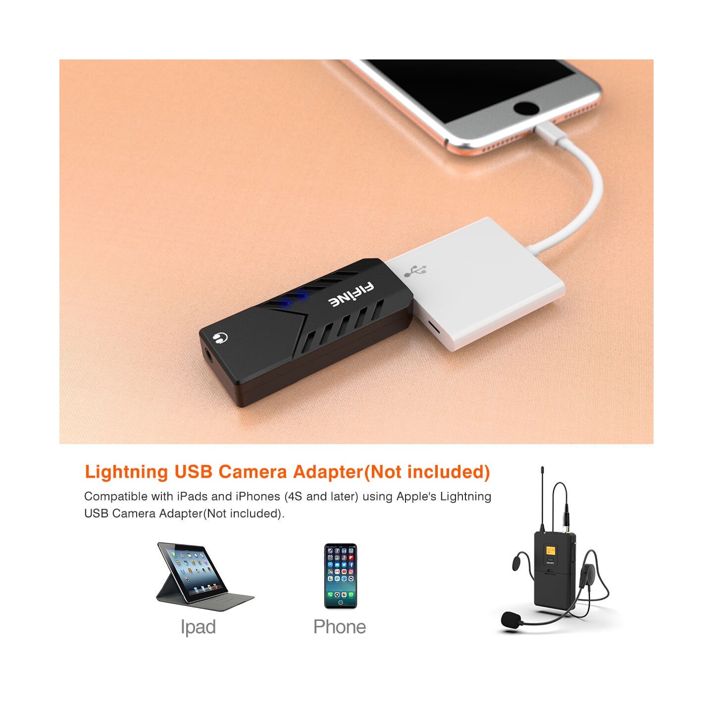 FIFINE K031B – Micro-cravate sans fil USB pour ordinateur
