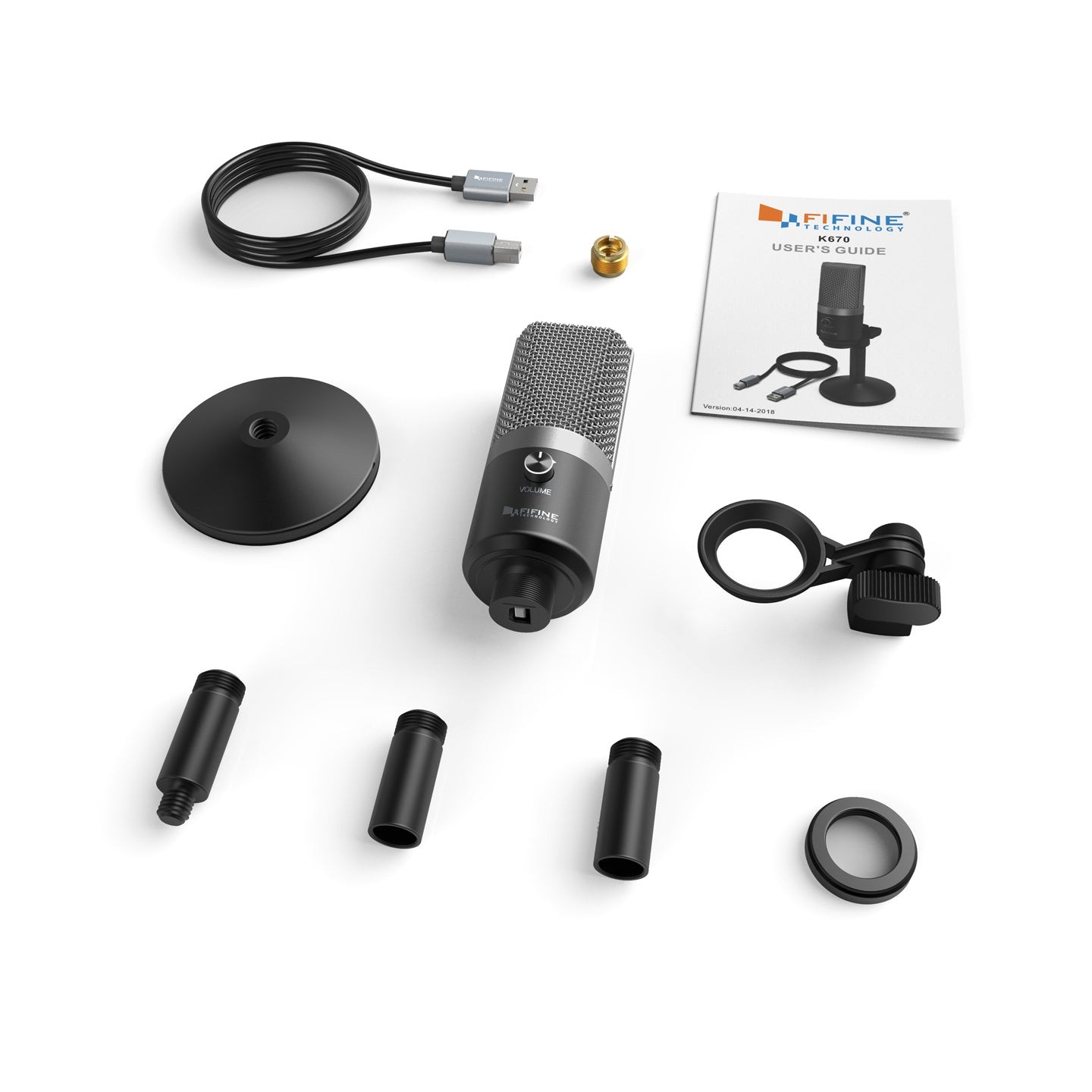 FIFINE K670/K670B – Micro à condensateur USB