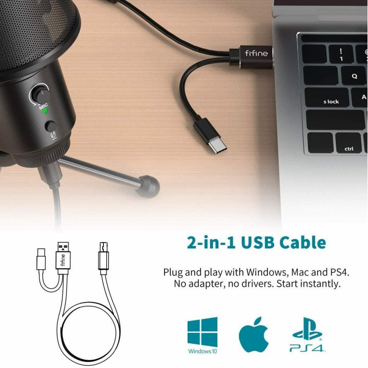 FIFINE K683A – Micro USB à condensateur