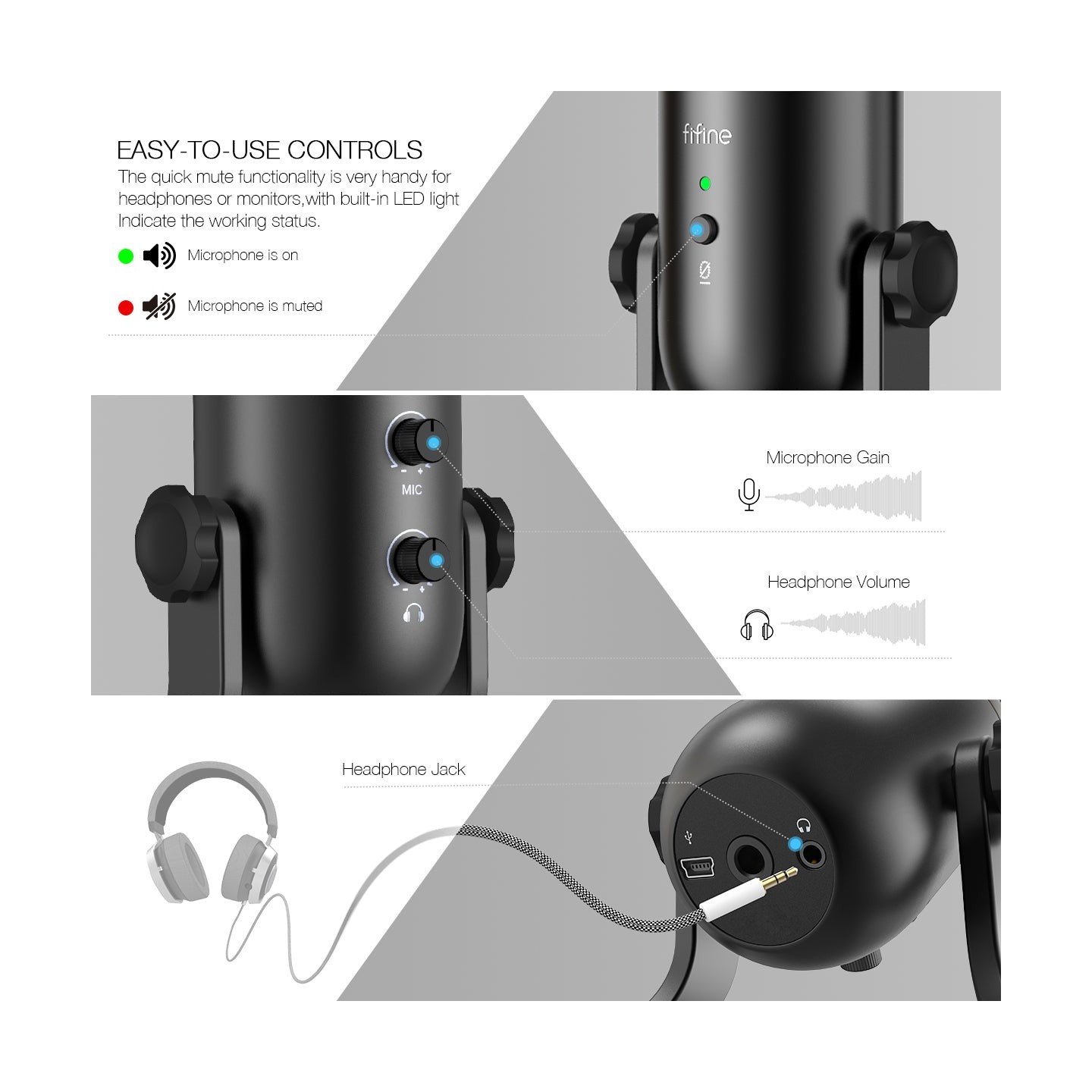 FIFINE K678 – Micro à condensateur USB