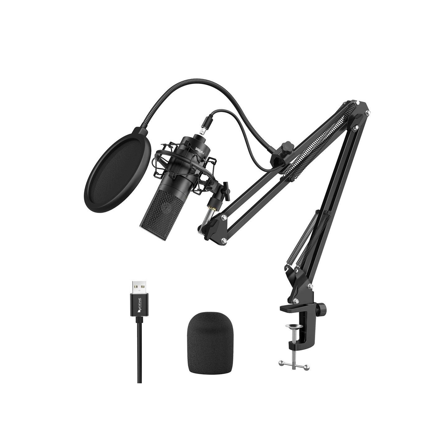 FIFINE K780A – Kit micro USB de studio avec bras articulé