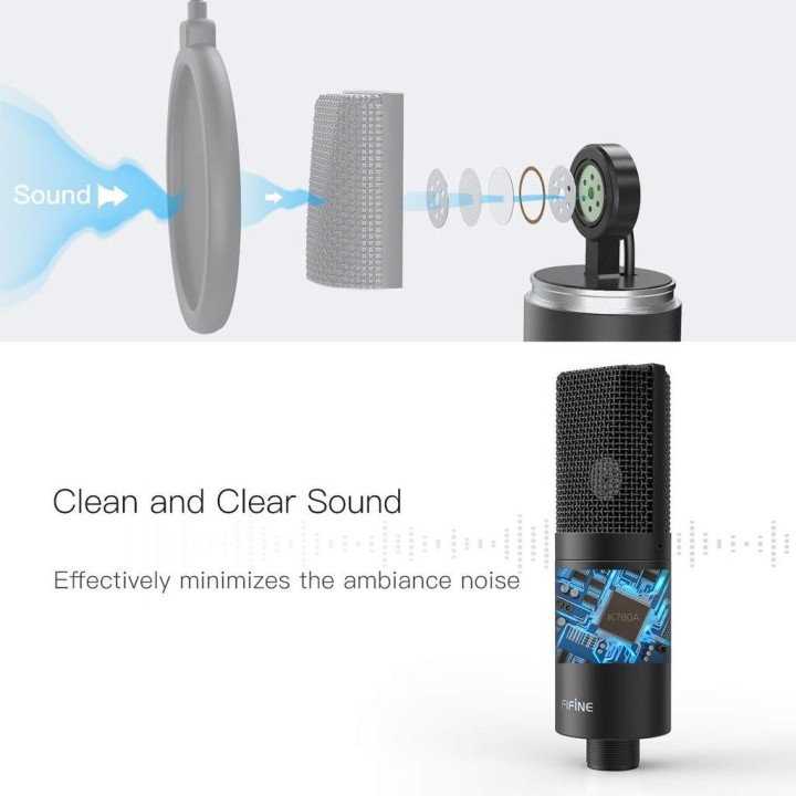 FIFINE K780A – Kit micro USB de studio avec bras articulé