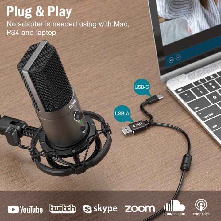 FIFINE T683 – Kit micro USB à condensateur avec bras articulé