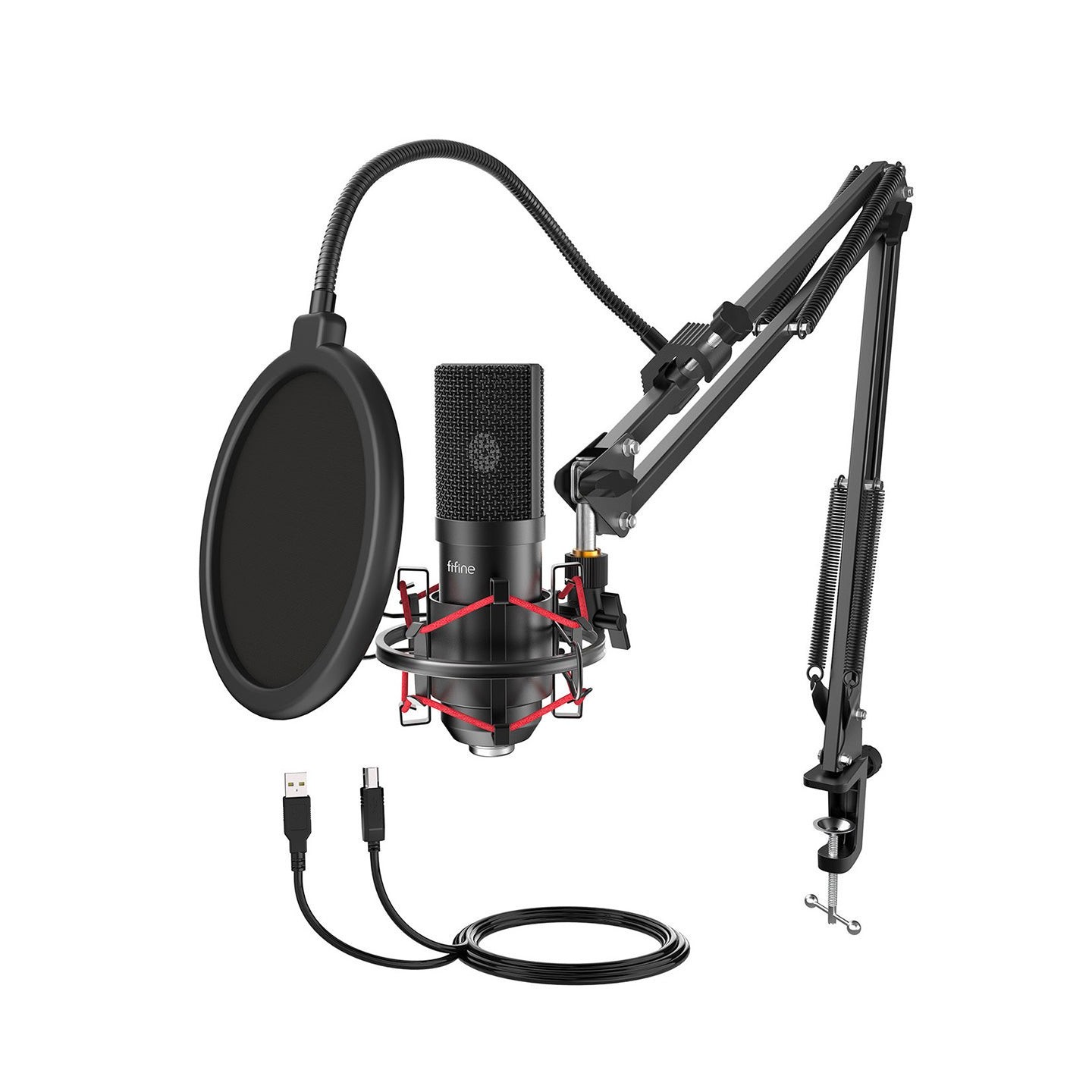 FIFINE T732 – Kit micro USB à condensateur avec bras articulé