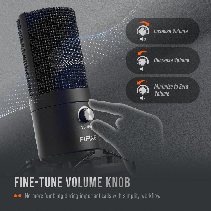 FIFINE T669 – Kit micro à condensateur USB avec bras articulé