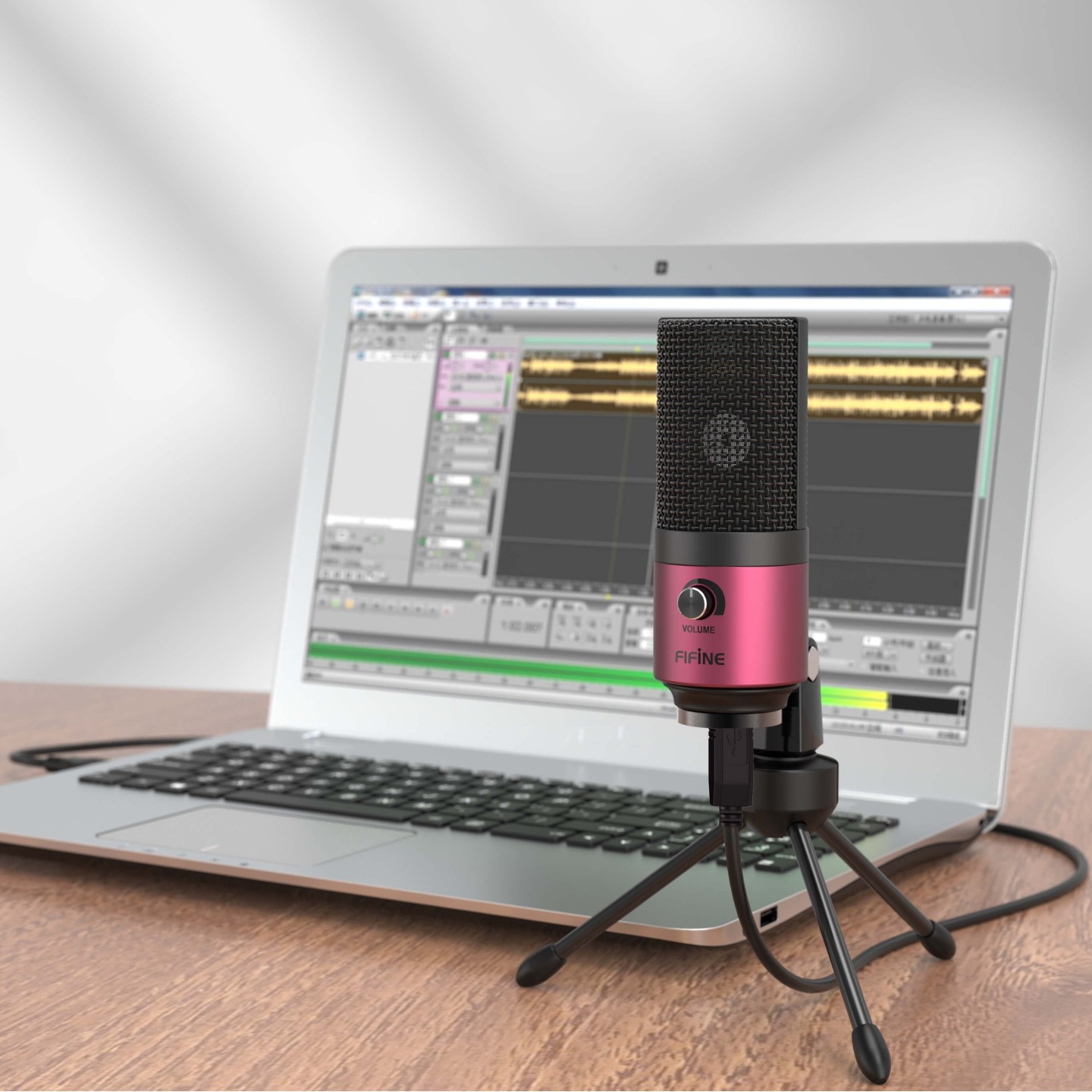 FIFINE K669 – Micro USB à condensateur rose
