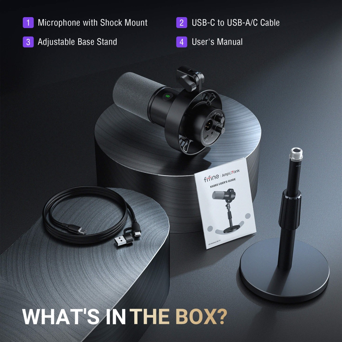 FIFINE AmpliTank K688 – Micro dynamique USB/XLR