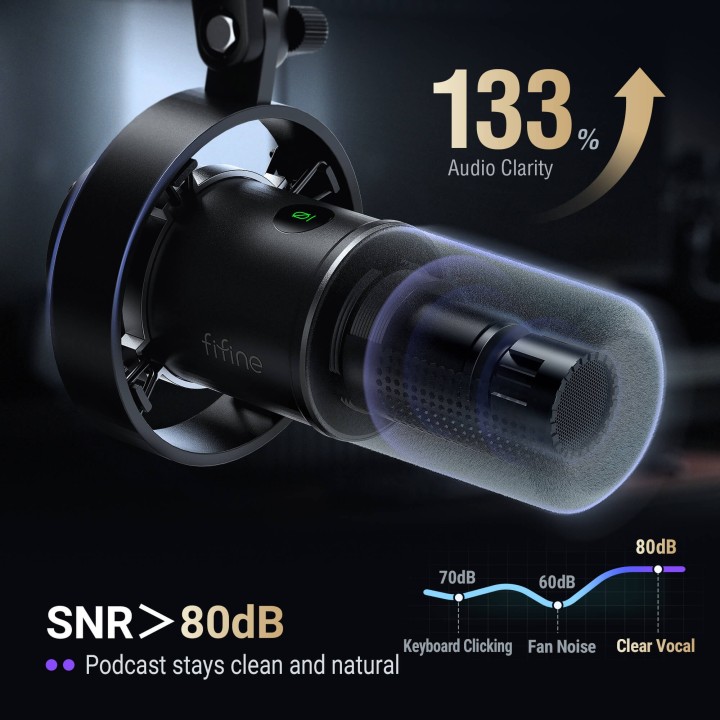 FIFINE AmpliTank K688S – Micro dynamique USB/XLR pour podcast