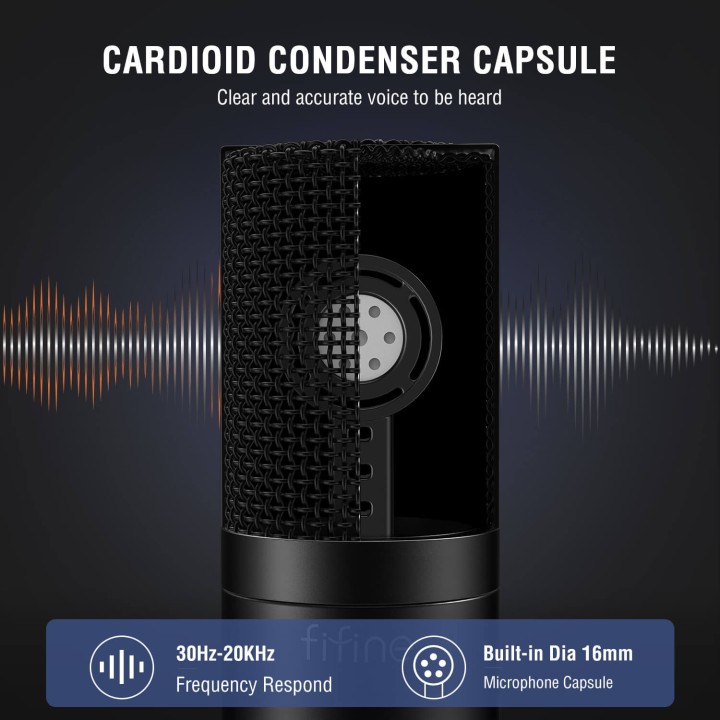FIFINE K669C – Micro à condensateur XLR