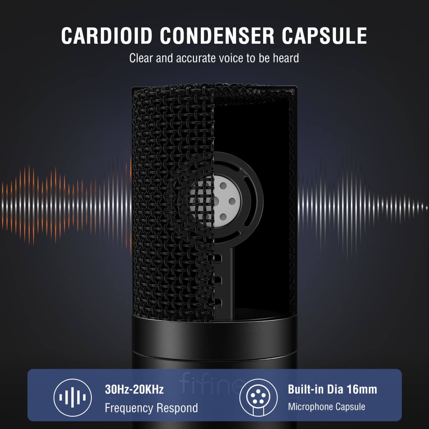 FIFINE K669C – Micro à condensateur XLR