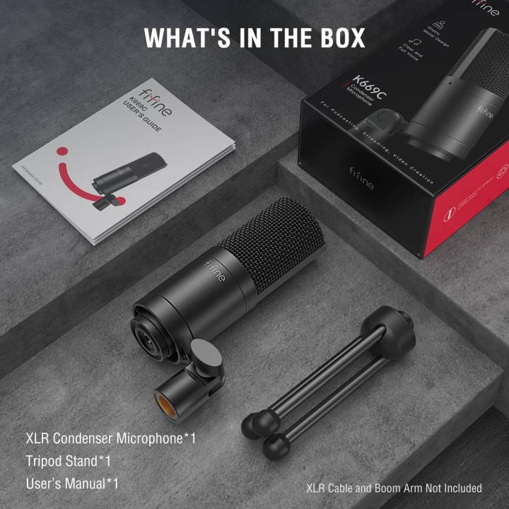 FIFINE K669C – Micro à condensateur XLR