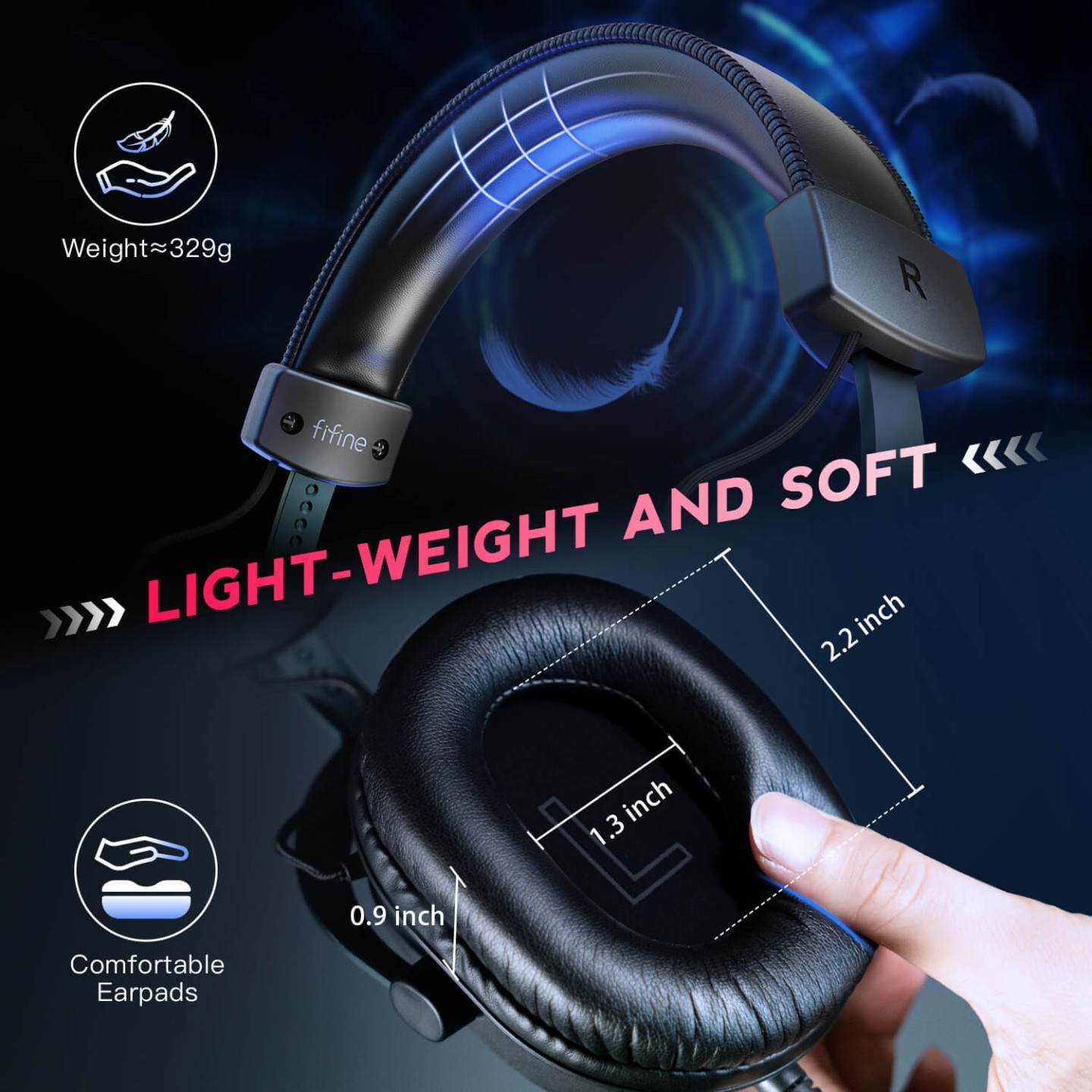 FIFINE H9 – Casque gaming USB/3,5 mm