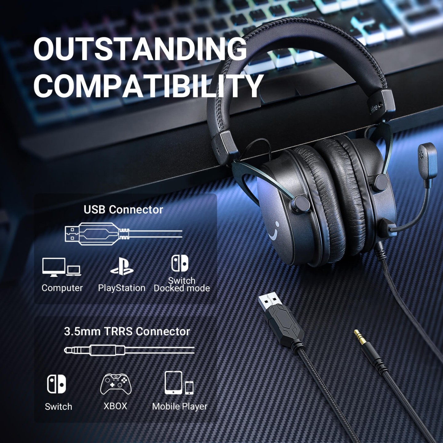 FIFINE H9 – Casque gaming USB/3,5 mm