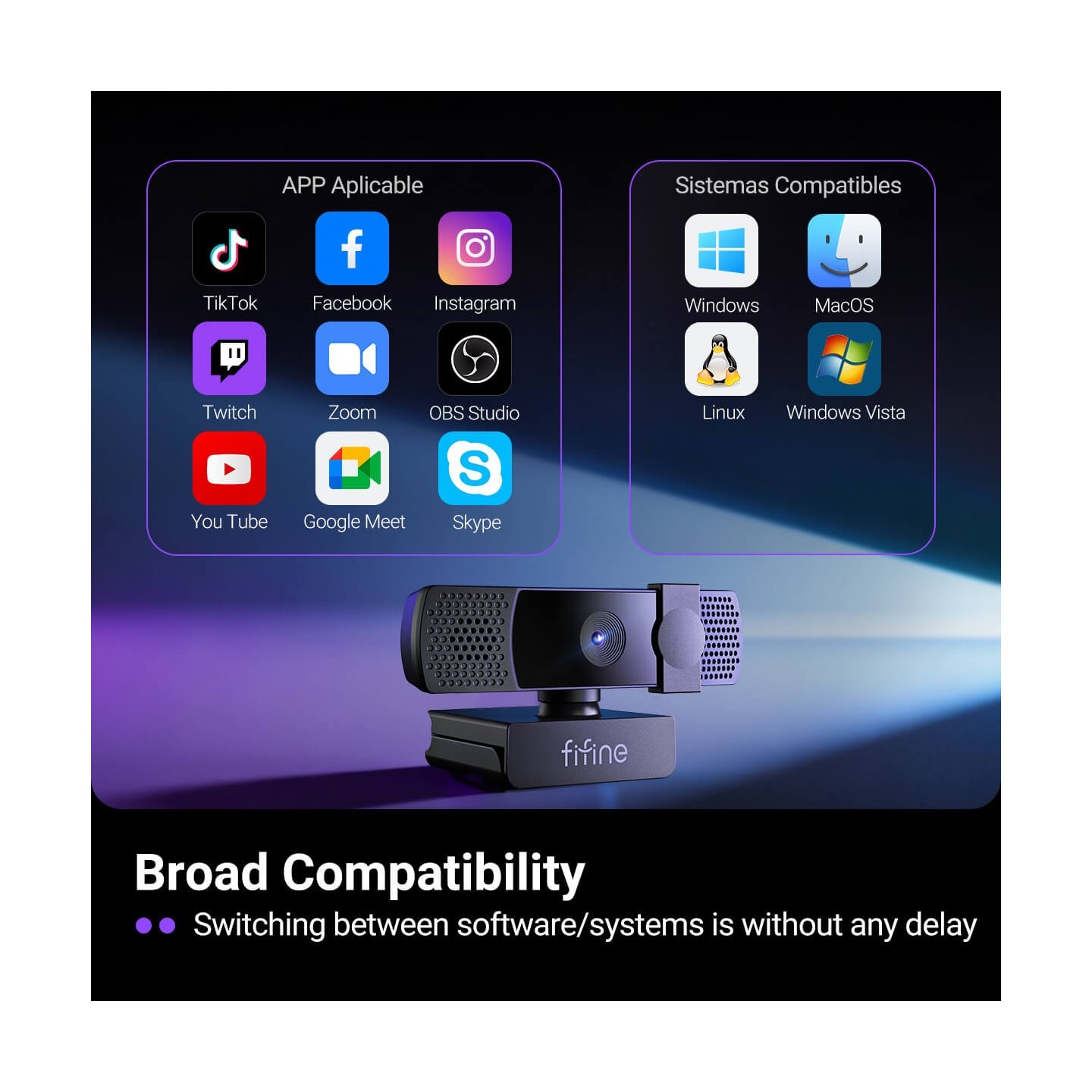 FIFINE K438 – Webcam 4K à mise au point automatique