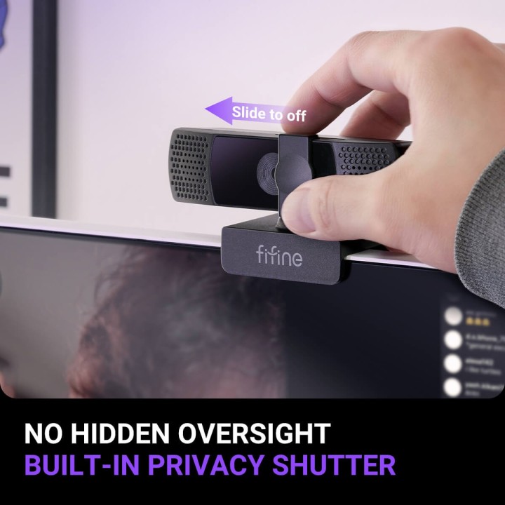 FIFINE K438 – Webcam 4K à mise au point automatique