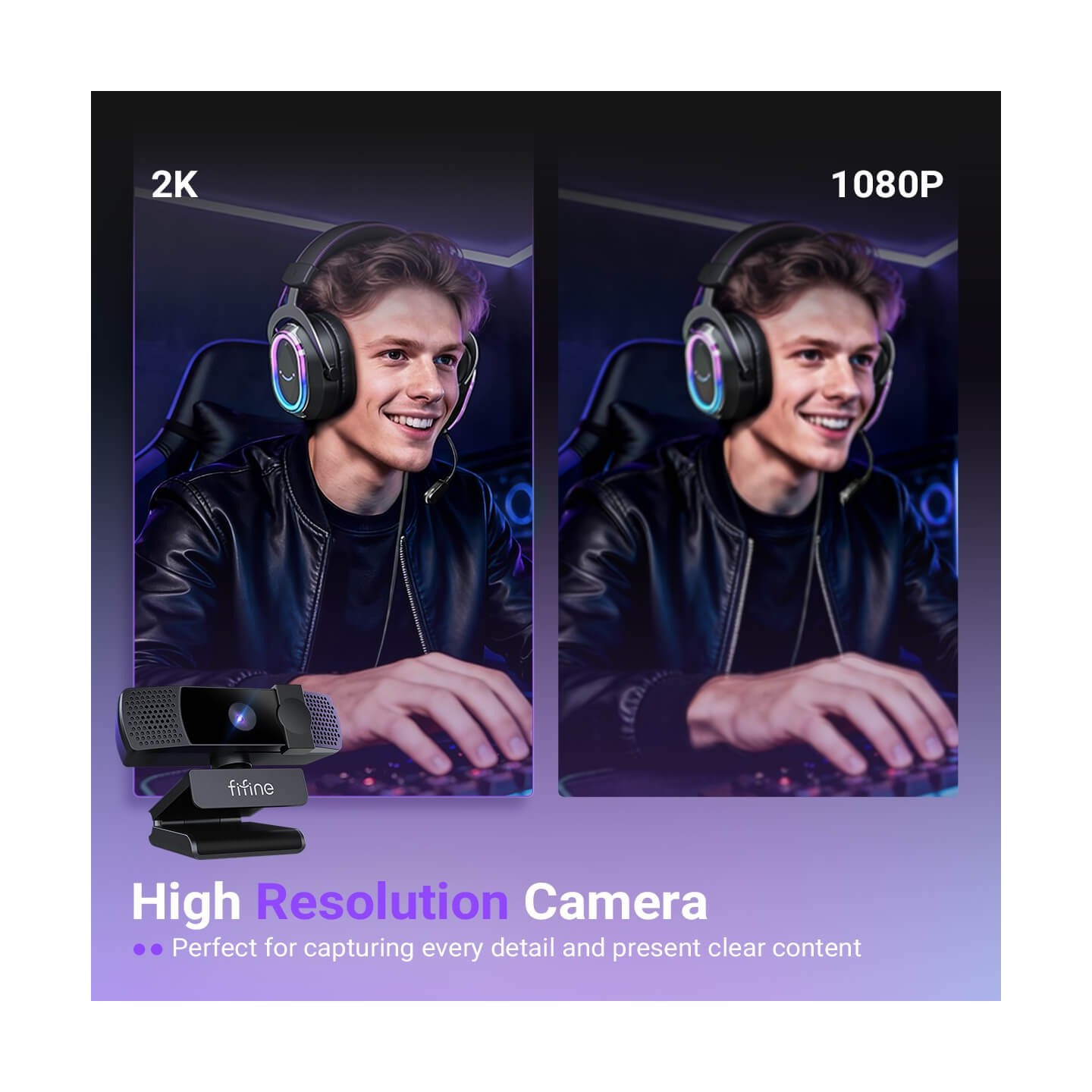 FIFINE K436/K438 – Webcam USB 2K/4K