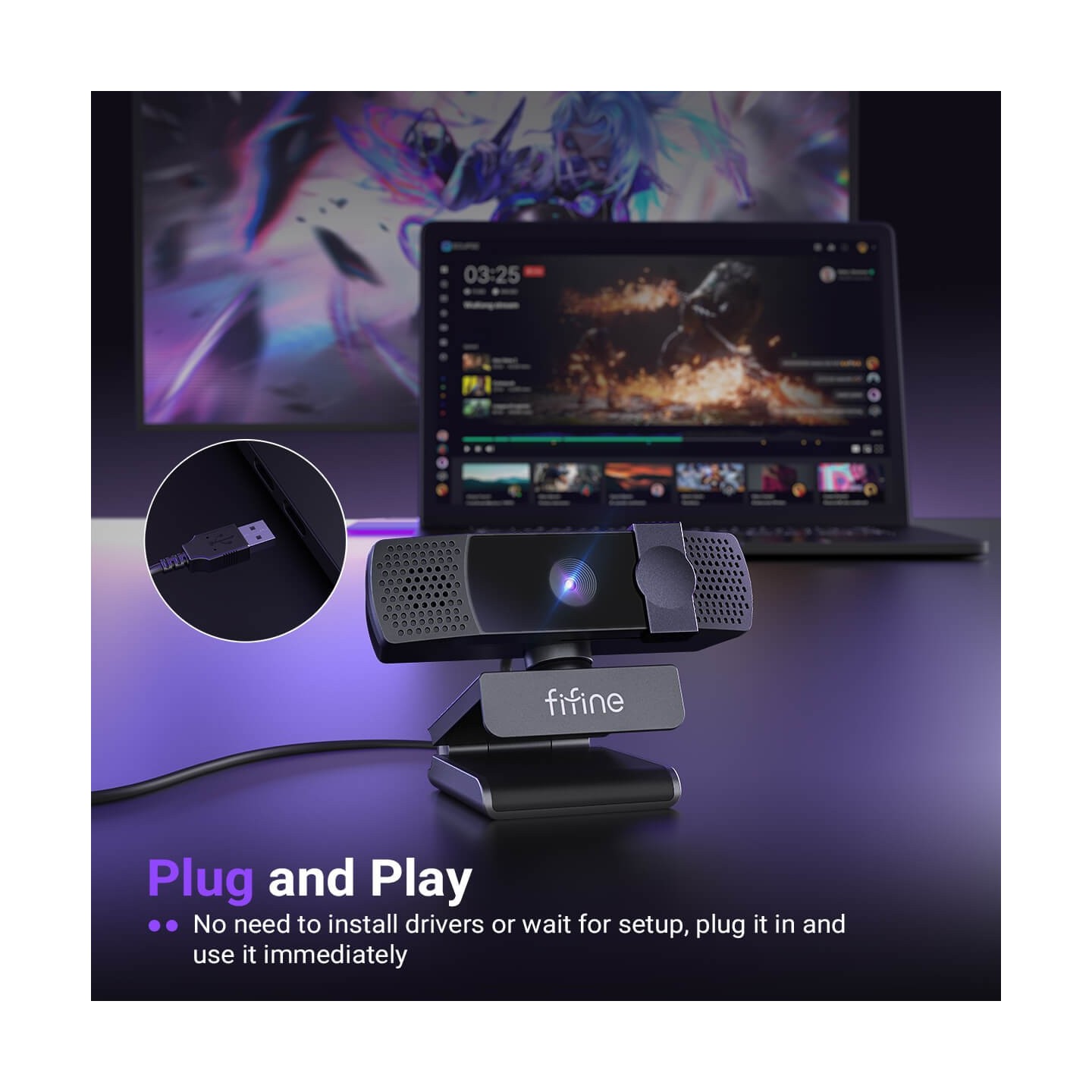 FIFINE K436/K438 – Webcam USB 2K/4K
